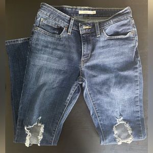 Levi’s ripped skinny jeans